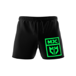 black athletic shorts