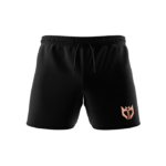 black cotton running shorts