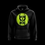 Reflective Neon - Trendy Black Hoodie
