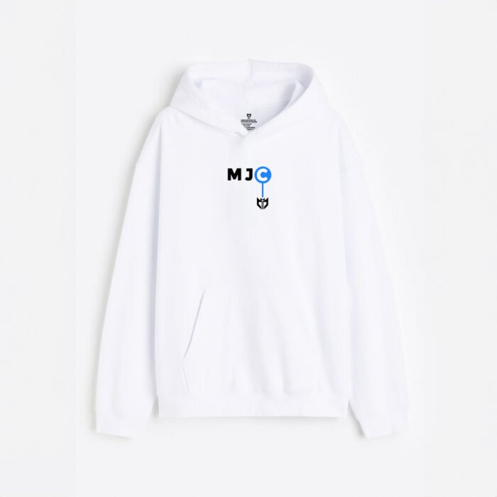 men's white oversized hoodie MJC - Image 2